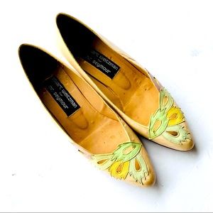 Vintage Pastel Leather Stewart Weitzman For Mr. Seymore Shoes 7 1/2 N